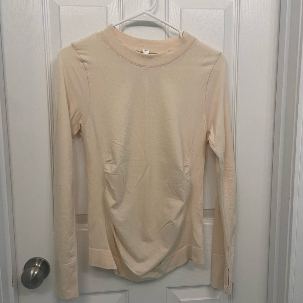Athleta Merino blend Cream Foresthill Ascent Top